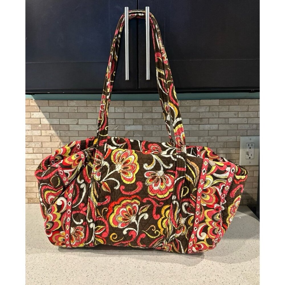 Vera Bradley Duffel Barrel Travel Bag Tote Puccini Pattern Fall 2008
